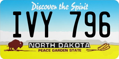 ND license plate IVY796