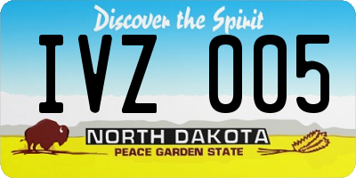ND license plate IVZ005