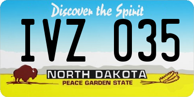 ND license plate IVZ035