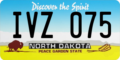 ND license plate IVZ075