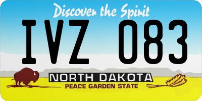 ND license plate IVZ083