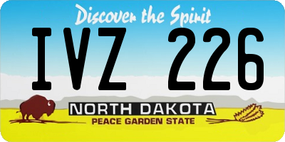 ND license plate IVZ226