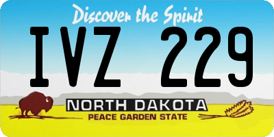 ND license plate IVZ229