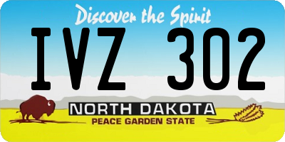 ND license plate IVZ302