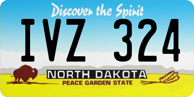 ND license plate IVZ324