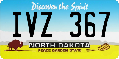 ND license plate IVZ367