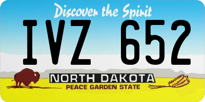ND license plate IVZ652
