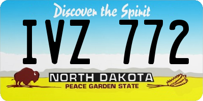 ND license plate IVZ772