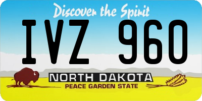 ND license plate IVZ960