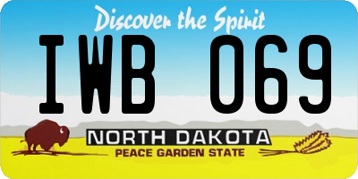 ND license plate IWB069