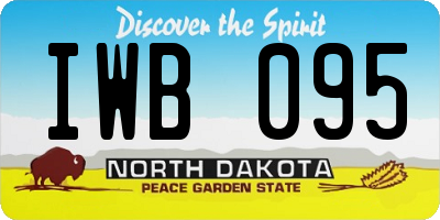 ND license plate IWB095