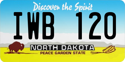 ND license plate IWB120