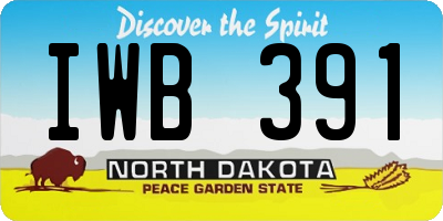 ND license plate IWB391