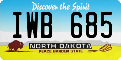 ND license plate IWB685