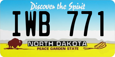 ND license plate IWB771