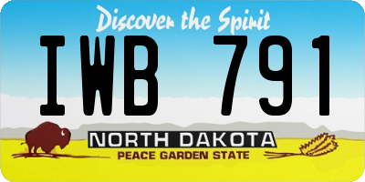 ND license plate IWB791