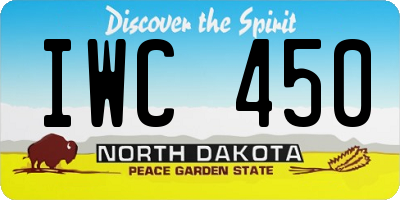 ND license plate IWC450