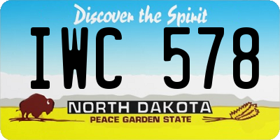ND license plate IWC578