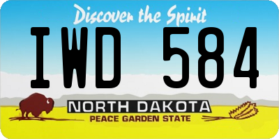 ND license plate IWD584