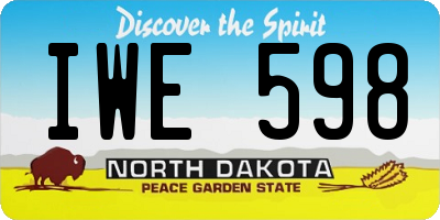 ND license plate IWE598