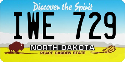 ND license plate IWE729