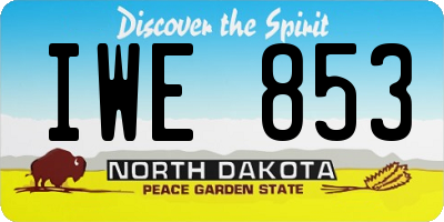 ND license plate IWE853