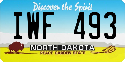 ND license plate IWF493