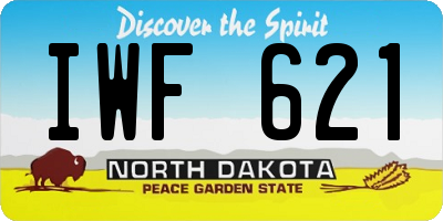 ND license plate IWF621