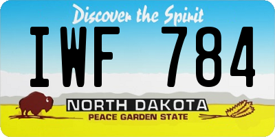 ND license plate IWF784