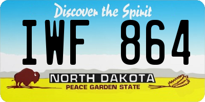 ND license plate IWF864