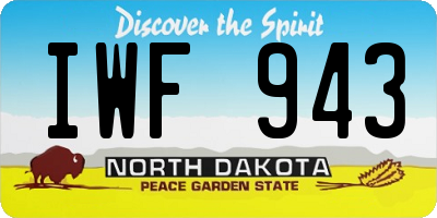ND license plate IWF943