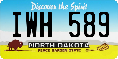 ND license plate IWH589