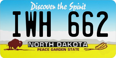 ND license plate IWH662