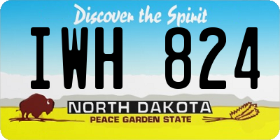 ND license plate IWH824