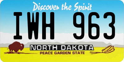 ND license plate IWH963