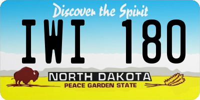 ND license plate IWI180