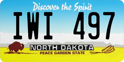 ND license plate IWI497