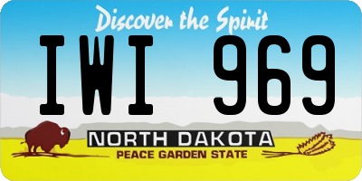 ND license plate IWI969