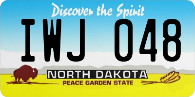ND license plate IWJ048
