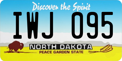 ND license plate IWJ095