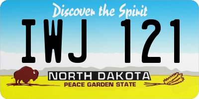 ND license plate IWJ121