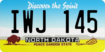 ND license plate IWJ145