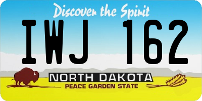 ND license plate IWJ162