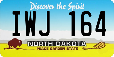 ND license plate IWJ164