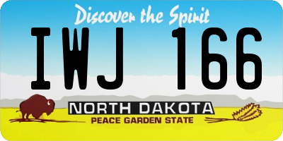 ND license plate IWJ166