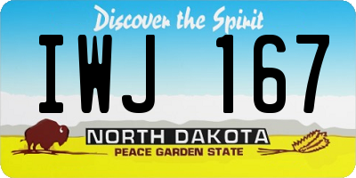 ND license plate IWJ167