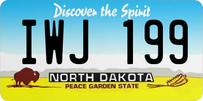 ND license plate IWJ199