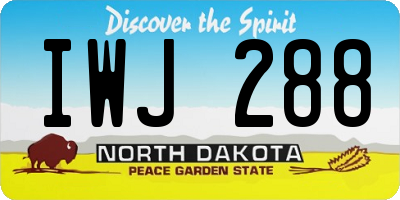 ND license plate IWJ288
