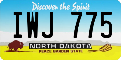 ND license plate IWJ775