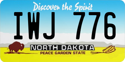 ND license plate IWJ776